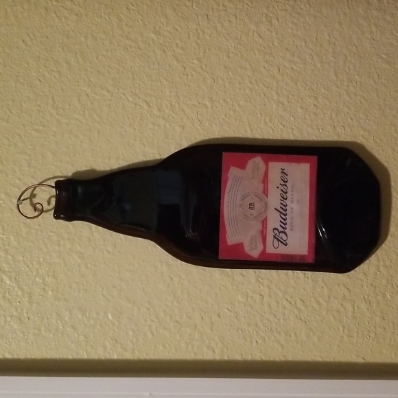 BUDWEISER WALL PLAQUE -SPOON REST-REAL BOTTLE - Picture 7 of 7